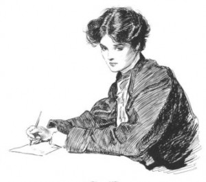 Woman Writing Letters by Charles Dana Gibson